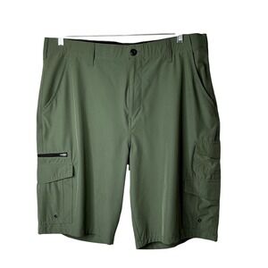 Mens Cargo Shorts Cactus Green Stretch Hiking Outdoor Golf Resortwear Size 38